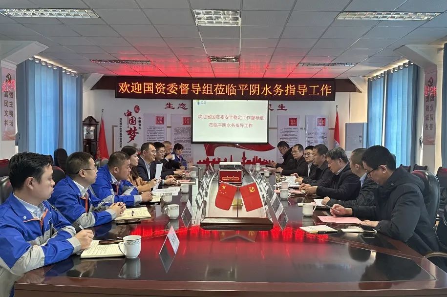 省國資委安全穩(wěn)定第二督導(dǎo)檢查組到水發(fā)水務(wù)集團(tuán)平陰水務(wù)項(xiàng)目檢查指導(dǎo)工作